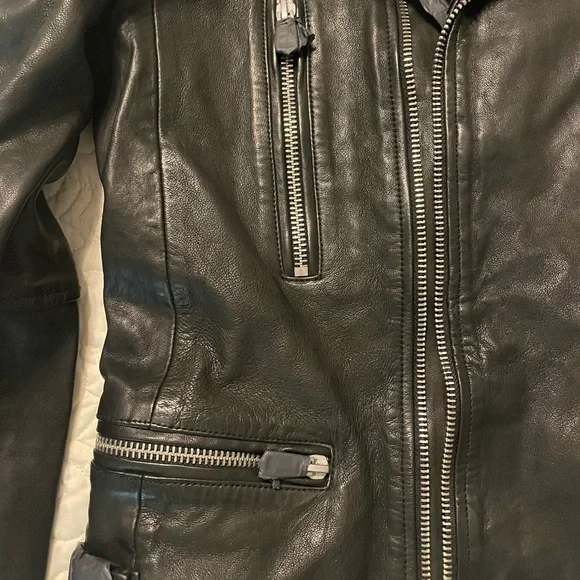 All saints leather jacket - Picture 5 of 7